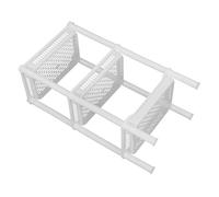 TOGEVAL 3-tier Large White Bathroom Toiletry Storage Rack Floor Standing Vanity Shelf Organizer for Cosmetics Skincare and Household Accessories