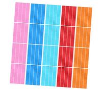 TOGEVAL 30 Sheets Multi-Color Self-Adhesive Writable Rectangular Labels for File Classification Smooth Synthetic Paper Stickers for Office Home Warehouse Sorting and Packaging