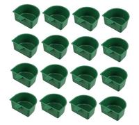 TOGEVAL 30pcs Bird Feeding Bowls with Firm Clamp Holder for Cage Hanging Food and Water Feeder Plastic Parrot Cups for Multi Bird Households and Small Breeding Setups Easy to Clean