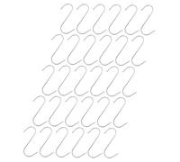 TOGEVAL 30pcs Stainless Steel Meat Hooks S-Shaped Sharp Tip for Hanging Pork Beef Sausage Drying Smoking BBQ Grilling Multifunctional Reusable Butcher Hooks