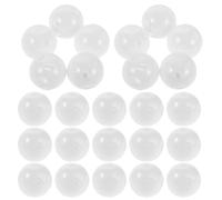 TOGEVAL 30pcs White Plastic Noise Maker Inserts for Smooth Edge Rattle for Doll Accessories and Plush Sound Enhancers Safe Development Craft Supplies