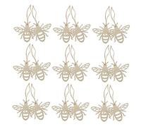 TOGEVAL 30Pcs Wooden Bee Shaped Ornaments Unfinished DIY Wood Slices for Crafting and Decoration Creative Blank Wood Pieces for Art Projects Party and Holiday Decor