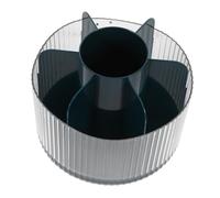 TOGEVAL 360degree Makeup Brush Storage Bucket Rotating Organizer for Countertop Vanity Large Capacity Cosmetic Organizer for Bathroom