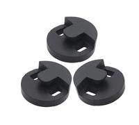 TOGEVAL 3pcs Black Cello Practice Mute Rubber Round Tourte Style Silencer for Quiet Volume Reduction and Focused Skill Enhancement During Training Sessions