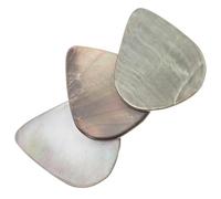 TOGEVAL 3pcs Black Natural Shell Guitar Picks 28x23x2mm Plectrums for Acoustic and Electric Ukulele Bass