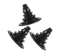 TOGEVAL 3pcs Black Rubber Wire Protector Cable Boot for Boat Steering and Shift Cables Shifter Boot Cover Plate for Yacht Rv Motor Rigging Harness