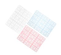 TOGEVAL 3pcs Bunny Cage Mat: Plastic Grid Design Pet Nest Floor Cushion - 13.1x9.4x0.2 Mesh Feet Pad For Rabbits Chinchillas And Guinea Pigs