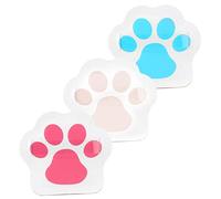 TOGEVAL 3pcs Cat Claw Makeup Powder Puff for Blending Foundation Cosmetics Soft Elastic Triangular Applicators Pink Blue for Professionals