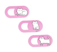 TOGEVAL 3pcs Cat Pattern Webcam Cover Slider for Laptop Tablet Phone Privacy Protector with Rhinestone Design Easy to Install and Lightweight Privacy Shield