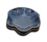 TOGEVAL 3pcs Ceramic Sauce Dishes Shape High Temperature Fired Seasoning Plates for Mustard Vinegar Chili Oil Serving and Dipping