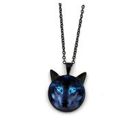 TOGEVAL 3pcs Chinese Style Imitation Wolf Necklace Alloy Pendant Jewelry Decoration for Men Lightweight Bronze Silver Black Costume Accessories for Party and Daily Wear