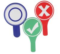 TOGEVAL 3pcs Classroom Voting Paddles with True False Signs Foam Boards for Teacher Student Interaction for Judging Voting Competitions and Classroom Activities
