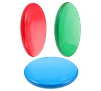 TOGEVAL 3pcs Colorful Flying Disc for Outdoor Games Plastic Throwing Discs for Camping Lawn Beach Activities Professional Design for Team Building Family Recreation Sports Training
