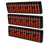 TOGEVAL 3pcs Column Chinese Abacus Math Tool for Student Arithmetic Calculator Enhancing Mental Calculation Skills for School and Home Learning
