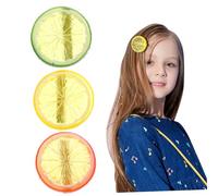 TOGEVAL 3pcs Creative Lemon Hair Clips Lightweight Fruit Barrettes for Cute Simulated Lemon Slice Hairpins Comfortable All Day Hold for Long Curly and Straight Hair