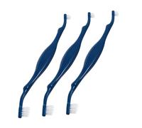 TOGEVAL 3pcs Double-Ended Pet Toothbrushes for Dogs and Cats, Soft Bristles, Small Size 178x7mm, Oral Care Dental Cleaning Tools for Pet Supplies