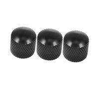 TOGEVAL 3pcs Electric Bass Guitar Volume Knobs Flat Top Guitar Bass Knob Accessories Metal Volume
