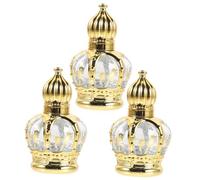 TOGEVAL 3pcs Glass Roller Bottles Refillable for Essential Oil Travel Perfume Sample Containers Portable Empty Rollerball Dispensers for Cosmetics