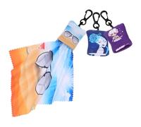 TOGEVAL 3pcs Glasses Cloth Cleaner Keychain with Microfiber Fiber Cloth, Lightweight and Reusable Eyeglass Cleaner Tool for Glasses and Screens, for Portable Eyewear and Screen Cleaning