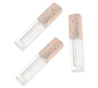 TOGEVAL 3pcs Lip Gloss Tubes with Wand for DIY Cosmetics Reusable Plastic Containers for Lip Balm Making for Travel Office Daily Use