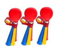 TOGEVAL 3Pcs Manual Bike Horn Loud Air Horns for Mountain and Road Bikes Convenient Handlebar Mount for Daily Cycling Use Random Color