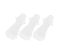 TOGEVAL 3pcs Menstrual Cloth Sanitary Napkin Liner Adults Heavy Light Washable Lady Pads Supple Sanitary Feminine Napkins Thin Reusable Women Period Pads Cotton White