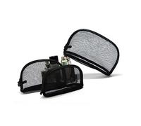 TOGEVAL 3pcs Mesh Makeup Bags with Zipper Black Transparent Sundry Cosmetic Organizers Lightweight Tear Resistant Travel Pouches for Women Large Capacity Toiletry Storage