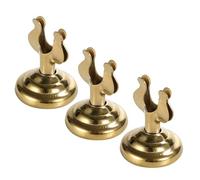 TOGEVAL 3Pcs Mini U-Shape Metal Table Number Holders with Threaded Design Stable Place Card Clips for Wedding Party Menu Photo and Memo Display Elegant Gold Table Sign Stands for Home and