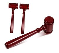TOGEVAL 3Pcs Mini Wooden Judge Gavel for Smooth Small Wooden Hammer for Role Play Cosplay Lawyer Costume Accessories Traditional Chinese Style Educational Dexterity Development Gift