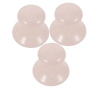 TOGEVAL 3PCS Mushroom Shaped Jade Gua Sha Massage Stone for Face Portable Crystal Facial Massager with Cooling Tool to Reduce Puffiness and Eye Bags Suitable for All Skin Types and Daily