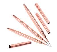 TOGEVAL 3Pcs Nail Art Liner Pen for Manicure Fine Detail Nail Painting Supply with Gold Brushes Durable Professional for Salon and DIY Design