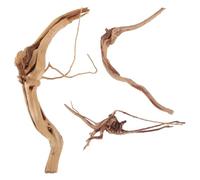 TOGEVAL 3pcs Natural Driftwood Aquarium Decor Set - Large, Medium, Small Tree Root Ornaments for Fish Tank Habitat, Aquarium Branches and Moss-friendly Landscape Accessories Random Color