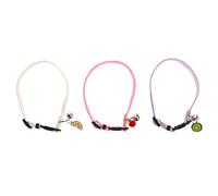 TOGEVAL 3pcs Pet Collars Bell Fashionable Fruit Pattern Dog and Cat Neck Ornaments and Easy to Clean for Pets Kiwi Lemon Strawberry