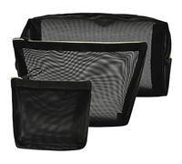 TOGEVAL 3Pcs Portable Mesh Toiletry Bag Multifunctional Cosmetic Pouch for Travel Essentials Lightweight Durable Makeup Organizer for Skincare Sundries