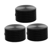 TOGEVAL 3pcs Replacement Guitar Knobs Audio Knob Aluminum Alloy Volume Controller Electronic Control Black