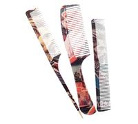 TOGEVAL 3pcs Retro Hair Comb Curly Hair Detangling Tool Pointed Tail Design and Salon Use Portable Styling Comb Men and Women
