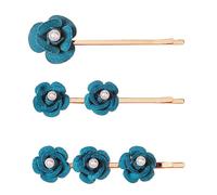 TOGEVAL 3pcs Rose Flower Hair Clips Decorative Barrettes for Women and Teens Elegant Bridal Hair Accessories for Weddings Proms Garden Parties Charming Vintage Style