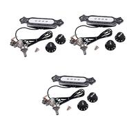TOGEVAL 3pcs Shell Celluloid Soundboard Guitar Pickup Volume Tone Control Knob String