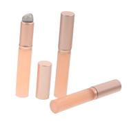 TOGEVAL 3Pcs Silicone Lip Brush with Caps Round Head Lipstick Applicator Wands for Precise Lip Gloss and Balm Application Portable Makeup Tools for Travel Home and Professional Use