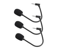 TOGEVAL 3pcs Straight Plug Computer and Phone Microphone Set, Small Portable Condenser Microphones with 2 Mono Channels, 3-pole Stereo and 4-pole Pin, Suitable
