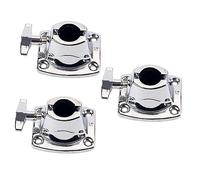 TOGEVAL 3pcs Tom Cymbal Holder Clamp for Drum Kit Lightweight Percussion Accessory for Adults for Drummers High-grade Material Easy to Use and Carry Silver