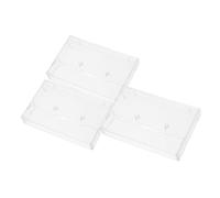 TOGEVAL 3pcs Transparent Plastic Cassette Tape Storage Case Holder High Clarity Empty Tape Box Organizer for Standard Audio Cassettes Protective Cover for Media Preservation
