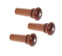 TOGEVAL 3pcs Violin End Pin Jujube Wood Tailpiece Peg 4/4-4/3 Size Musical Instrument Accessories Violin Parts Replacement Plugs for String Instruments