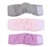 TOGEVAL 3pcs Washable Male Dog Belly Bands High Absorbing Reusable Dog Diapers Medium Size Gray Pink Purple for Incontinence Potty Training and Hernia Support