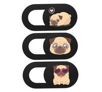 TOGEVAL 3pcs Webcam Cover Slide Privacy Protection Camera Lens Cover for Laptop Tablet Computer with Dog Pattern, Anti-peeping Camera Privacy Shield Set for Home Office Use