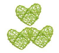 TOGEVAL 3pcs Woven Rattan Heart-shaped Bird for Parrots and Caged Birds Colorful Chew and Climb Playthings DIY Foraging Enrichment Accessories for Pet Mental and Physical Random Color