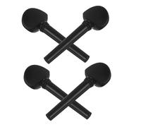 TOGEVAL 4/4 Ebony Wooden Violin Tuning Pegs 4pcs Set Fine String Adjusters Replacement Parts Violin Accessories for Violinists