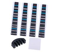 TOGEVAL 4/4 Full Size Violin Finger Guide Sticker Set Fretboard Markers Finger Positions, Includes Random Five-claw Mute and Cleaning Cloth for Violin Practice and Training