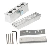 TOGEVAL 4-hole Aluminum Lipstick Mold for DIY Lip Balm Lip Gloss Making Kit Dual-color Sandwich Design Beak-type Balm Maker Tool for Handmade Crafting at Home