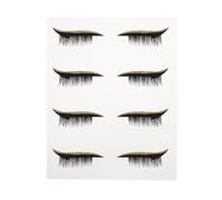 TOGEVAL 4 Pairs Black Eyeliner Stickers False Eyelashes Eye Line Sticker Decals Plastic Easy to Use Makeup Tool for Women Daily Makeup and Cosplay
